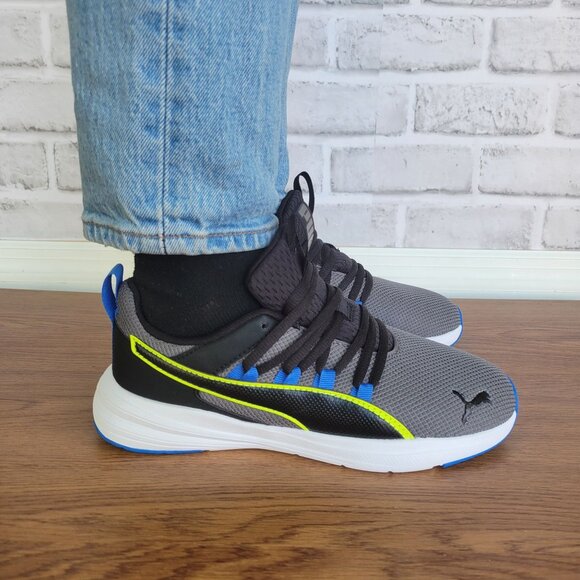 ✨Puma 5Y Big Kid Youth Shoes Running Sneakers Gray/Black 399051-03 - Picture 2 of 11